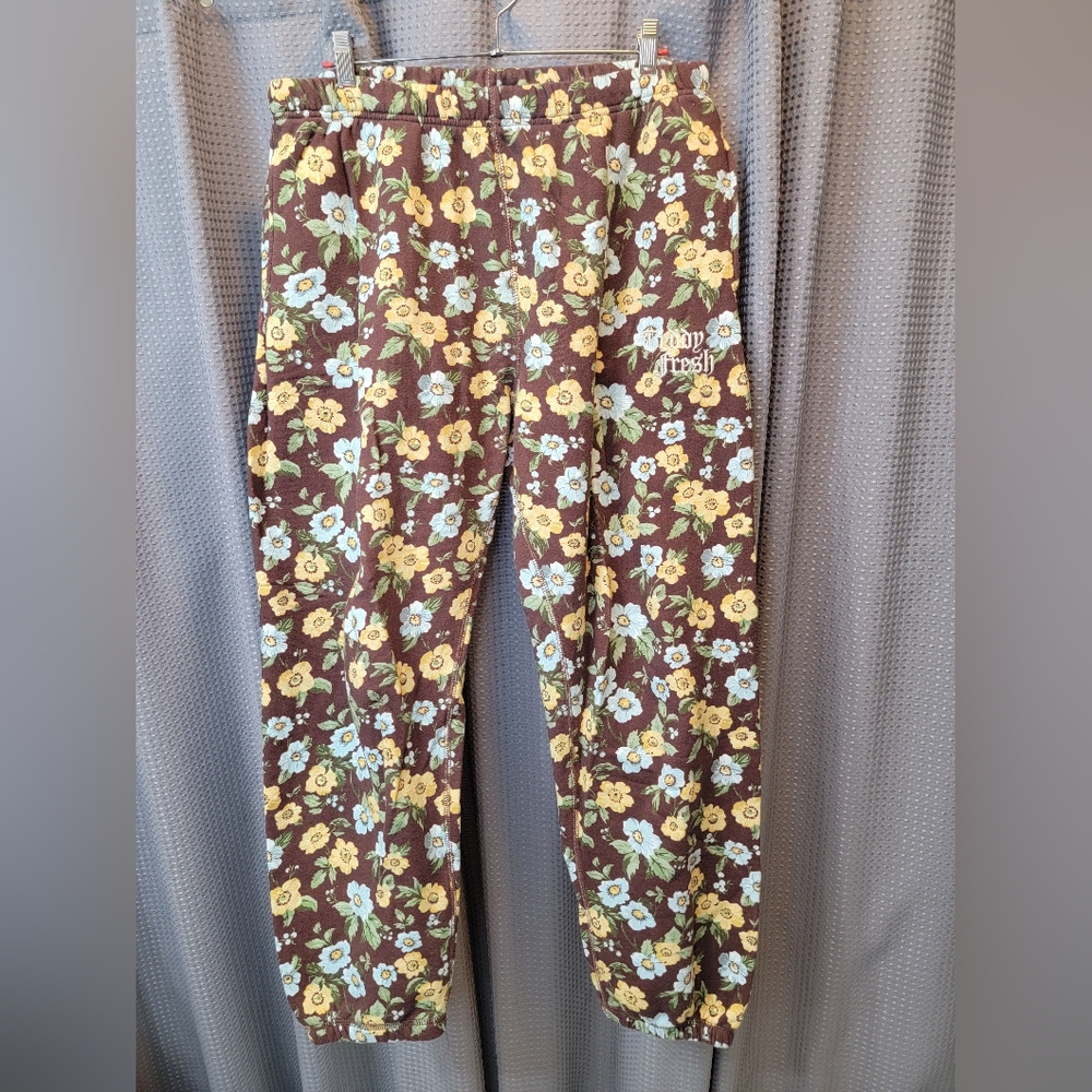 Teddy Fresh Floral Jogger Sweatpants Size L